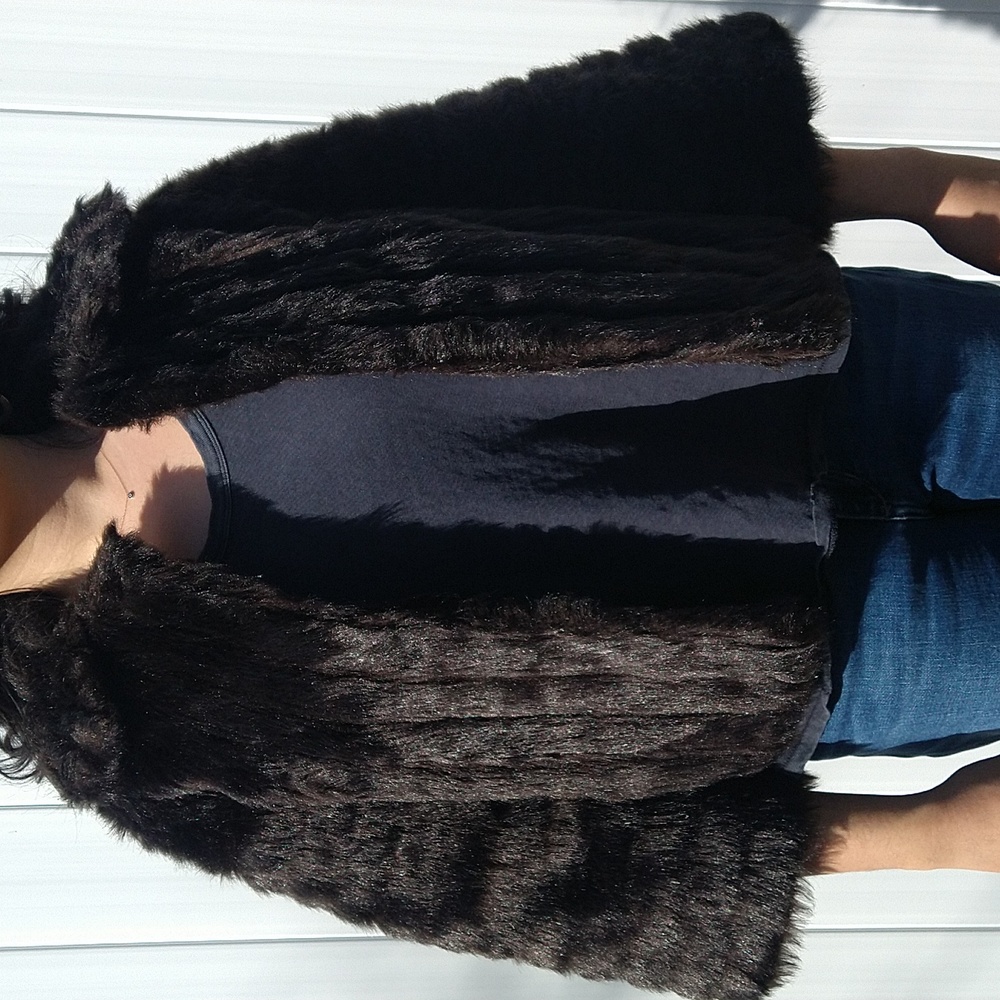Vintage faux fur, size 12, brown